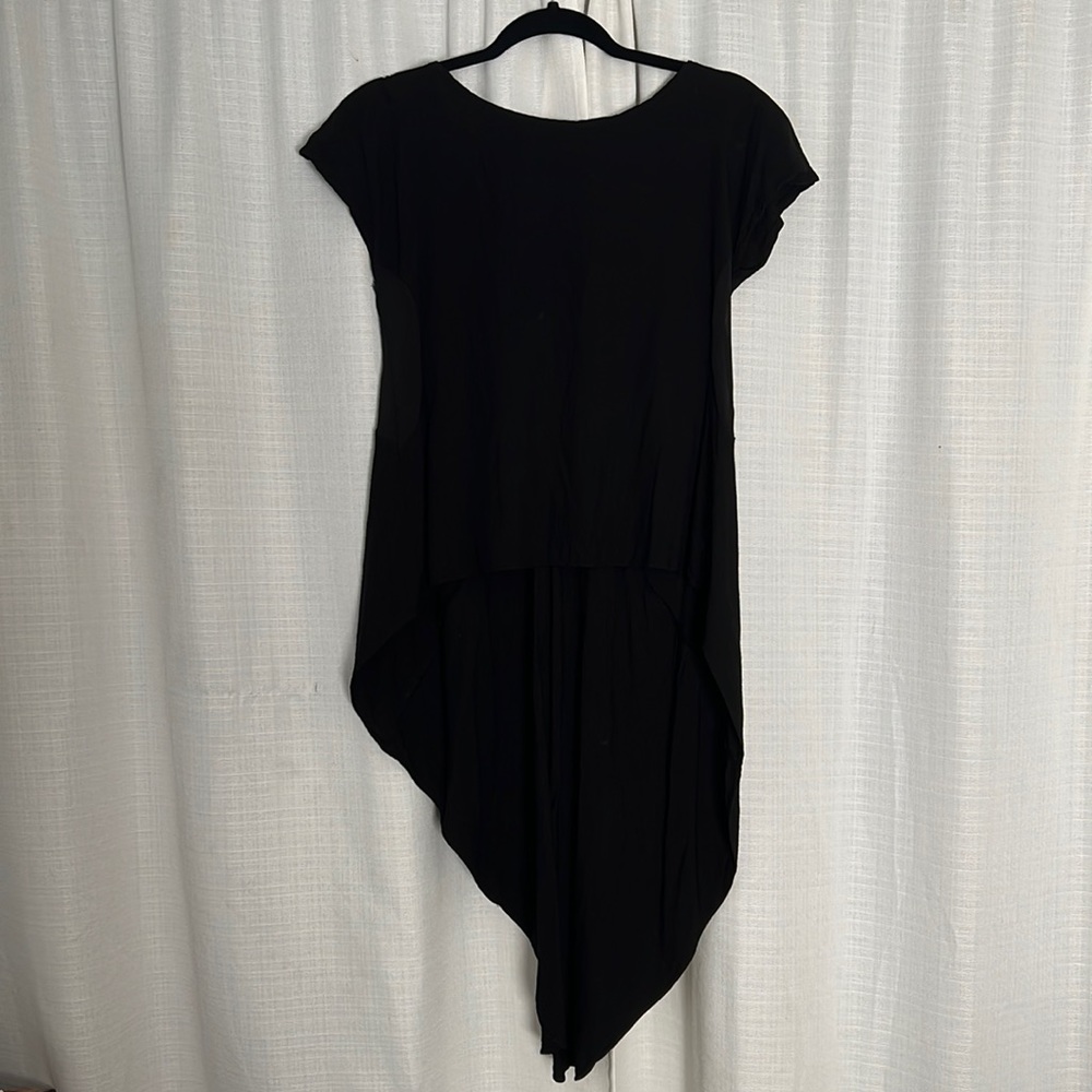 High-low shirt dress with mesh sides size S/M